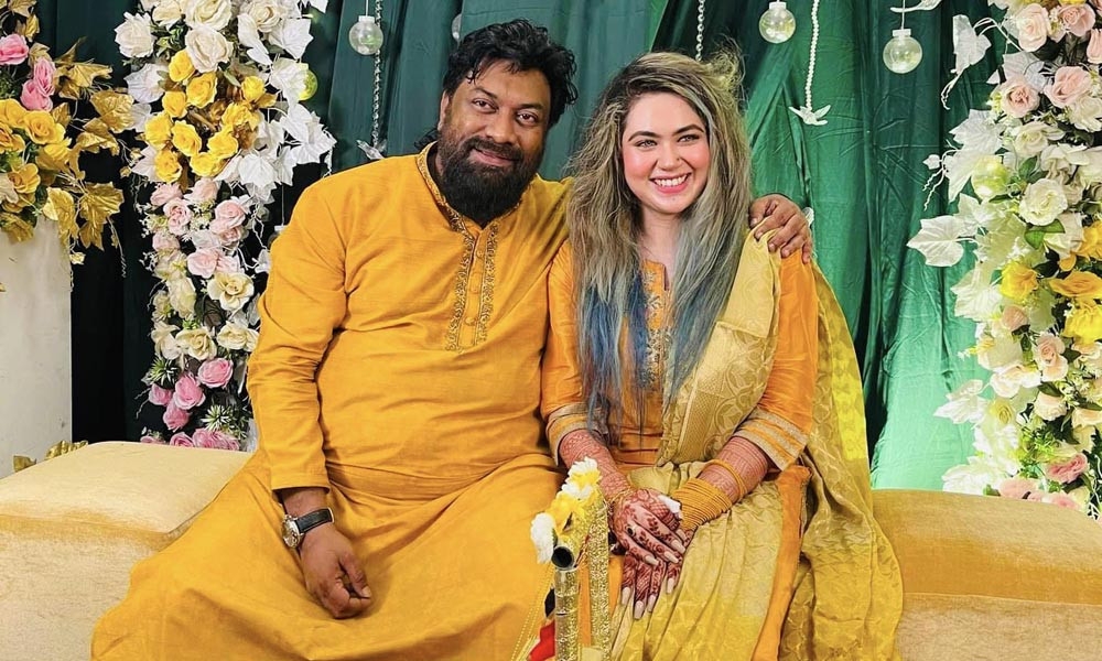 The wedding of Farmer Alam with yellow skin today