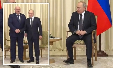 Video of Putin's restless legs during meeting sparks discussion of cancer